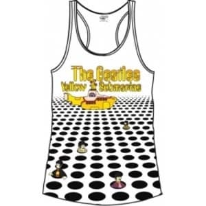 The Beatles Sea of Holes & Logo White Ladies Vest: Medium
