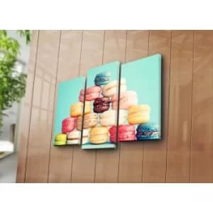 3PATK-41 Multicolor Decorative Canvas Painting (3 Pieces)