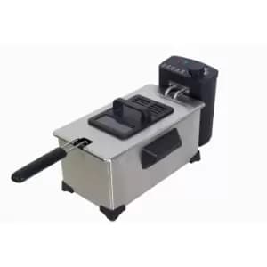 Daewoo SDA1550DS 3L Deep Fat Fryer with Window Lid - Silver