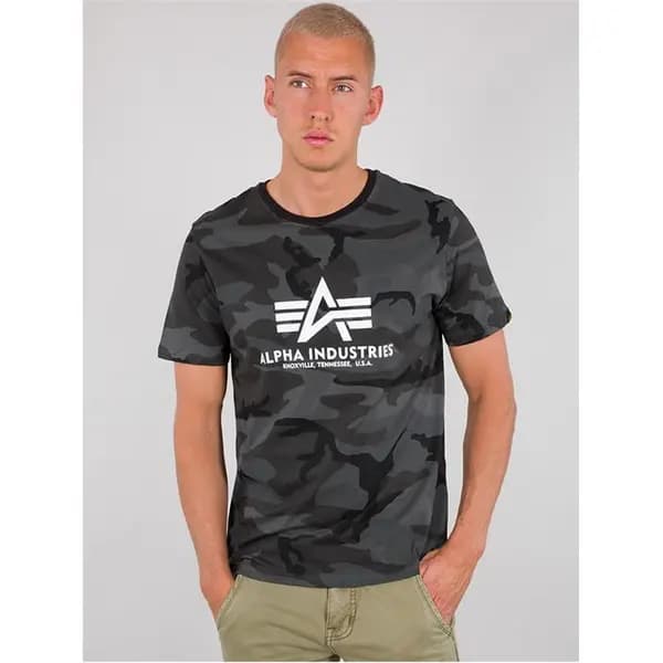 Alpha Industries Basic Camo T-Shirt, black-multicolored, Size S