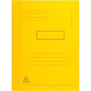 Exacompta 2 Flap Folder 445009E A4 Yellow Cardboard 24 x 32cm Pack of 50