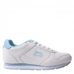Slazenger Classic Ladies Trainers - White/Pow Blue