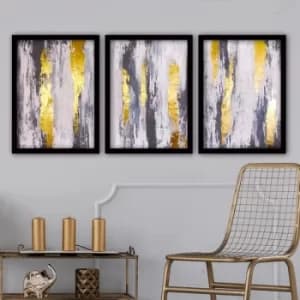 3SC183 Multicolor Decorative Framed Painting (3 Pieces)