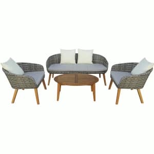 Charles Bentley Mixed Material Madrid Lounge Set