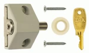 White Era Lock For Patio Doors