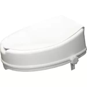 Aidapt 4" Raised Toilet Seat with Lid - White