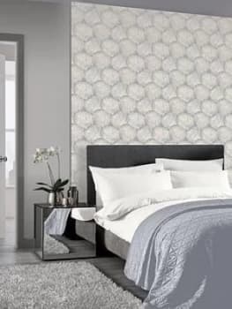 Arthouse Beech Leaf Wallpaper ; Dove Grey