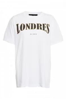 French Connection Londres Foil T Shirt White