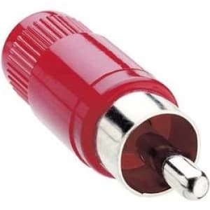 RCA connector Plug straight Number of pins 2 Red Lumberg STO 1