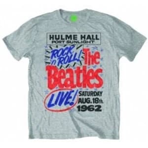 The Beatles Rock n Roll Mens Grey Heather T Shirt: Large