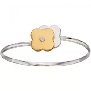 Ladies Orla Kiely Sterling Silver Shadow Flower Bangle