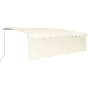 Vidaxl - Manual Retractable Awning with Blind 5x3m Cream Cream