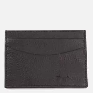 Barbour Heritage Mens Amble Leather Card Holder - Dark Brown