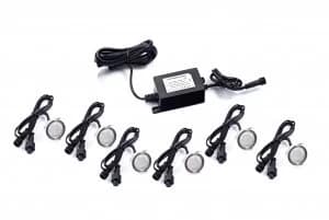 Wickes Nimbus Stainless Steel Round Cool White LED Plinth Light Kit - 1.8W