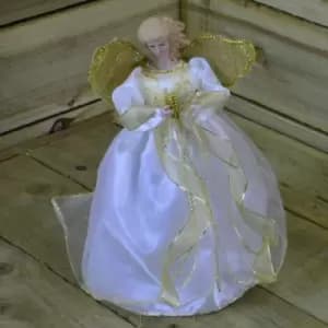 Gold & Ivory 30cm Christmas Tree Top Fairy Angel House Decoration Ornament