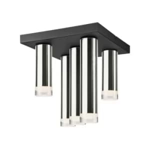 Diego Surface Mounted Downlight Chrome, 5x E27