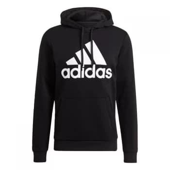 adidas Essentials Fleece Big Logo Hoodie Mens - Black / White