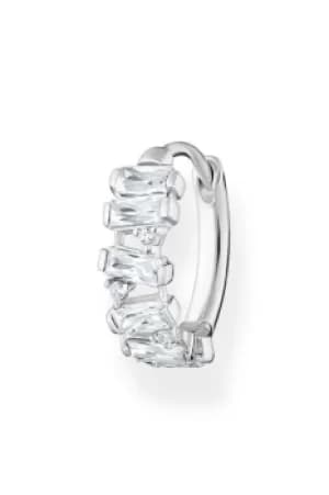 Thomas Sabo Charm Club Charming Silver Baguette Hoop Earrings CR665-051-14