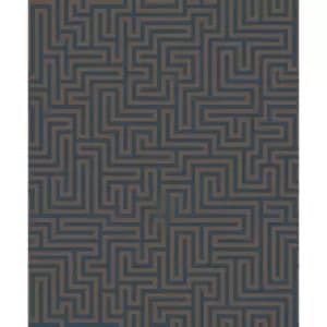 Holden Wallpaper Labyrinth Navy 65590 Full Roll