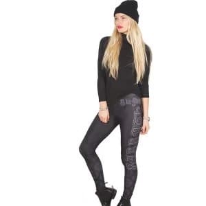 Black Sabbath - Celtic Logo Ladies Medium-Large Fashion Leggings - Black,White