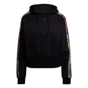 adidas Allover Print Hoodie Womens - Black / Multicolor / Purple Me