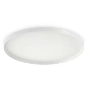 Ideal Lux Decorative Round Simple Flush White, 4000K