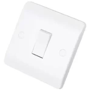 Click Scolmore Mode 10A 1 Gang 2 Way Light Switch Polar White - CMA011