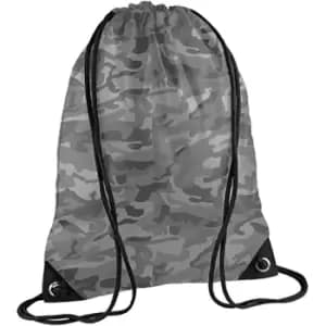 Premium Gymsac Water Resistant Bag (11 Litres) (One Size) (Arctic Camo) - Bagbase
