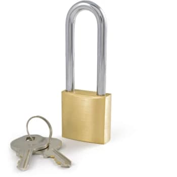 Brass Long Shackle Key Padlock - 30MM