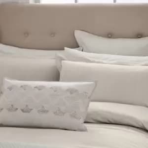 Helena Springfield Deco Stripe Kingsize Duvet Cover Set, Champagne