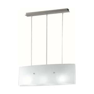 Fan Europe AMSTERDAM 3 Light Straight Bar Pendant Ceiling Light White 63x20cm
