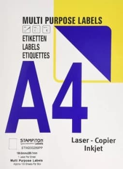 Value Multipurpose Label 199.6x289.1mm 1 Per Sht (100Labels)