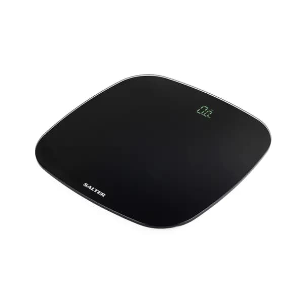 Salter 9221 BK3R Eco Electronic Rechargeable Bathroom Scales - Black Black