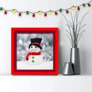 3030AHSNOEL-004 Multicolor Decorative Framed MDF Painting