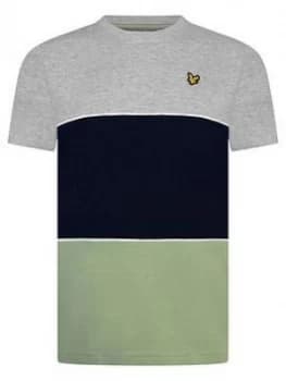 Lyle & Scott Boys Short Sleeve Wide Multi Stripe T-Shirt - Grey
