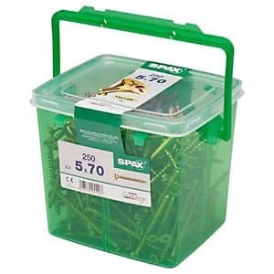 Spax Pz Countersunk Yellox Screws Bulk Tub - 5x70mm Pack Of 250