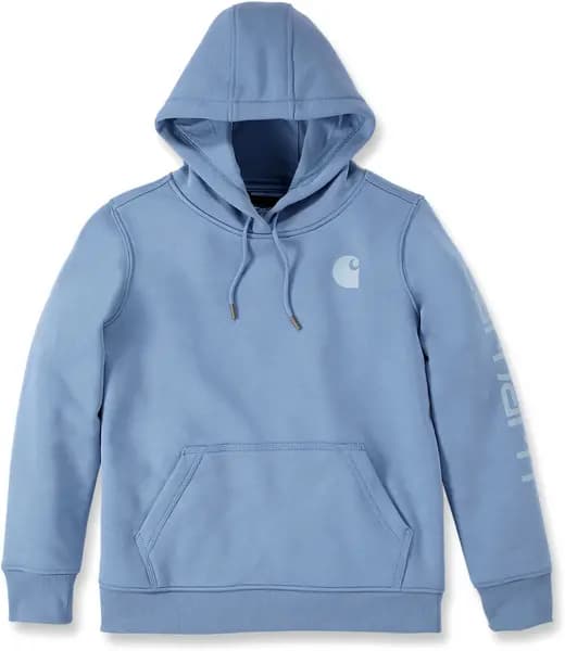 Carhartt Clarksburg Logo, hoody women , color: Light Blue , size: L