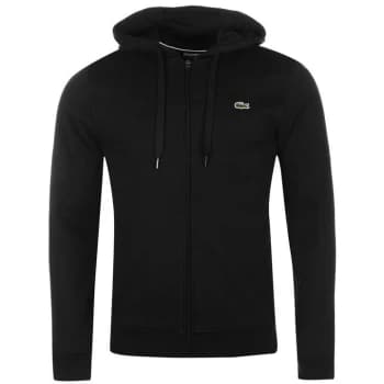 Lacoste Logo Zip Hoodie - Black