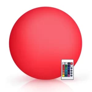 HOMCOM 35cm Glowing LED Ball Globe Sphere Floor Lamp 16 RGB Colour Change Rechargeable Battery Remote Control