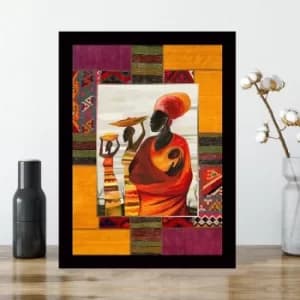 SC0653185105 Multicolor Decorative Framed MDF Painting