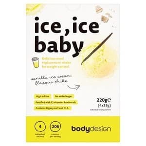 Body Design Meal Replacement Shake Vanilla Ice Cream 4x 55g