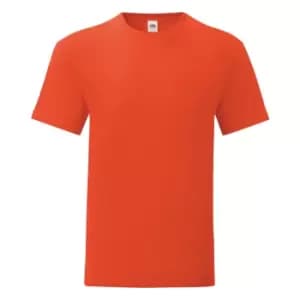 Fruit Of The Loom Mens Iconic T-Shirt (L) (Flame Orange)