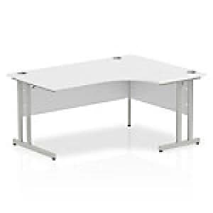 Impulse Cantilever 1600 Right Hand Crescent Desk White
