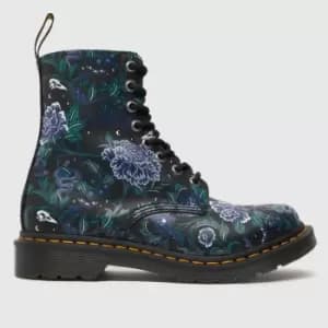 Dr Martens Navy & Black 1460 Pascal Floral Boots