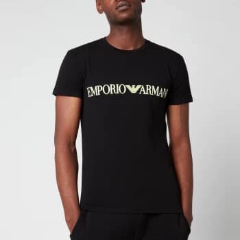 Emporio Armani Mega Logo T-Shirt Black Size L Men
