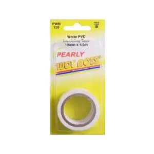Wot-nots - pvc Insulation Tape - White - 19mm x 4.6m - PWN156