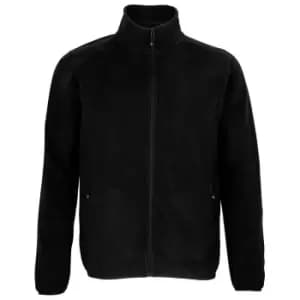 SOLS Mens Factor Recycled Fleece Jacket (5XL) (Black)