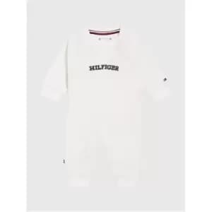 Tommy Hilfiger Baby Curved Monotype Coverall - White
