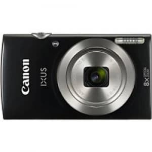 Canon Digital Camera IXUS 185 20 Megapixel Black + 1 x Case, 1 x Memory Card