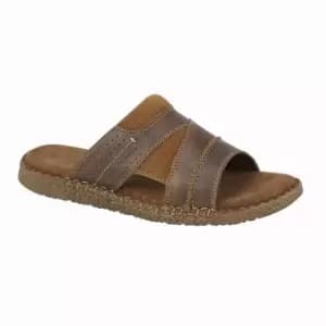 Roamers Mens Suede Sandals (10 UK) (Brown)